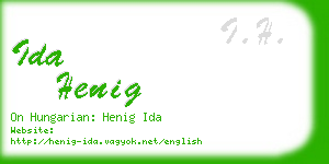 ida henig business card